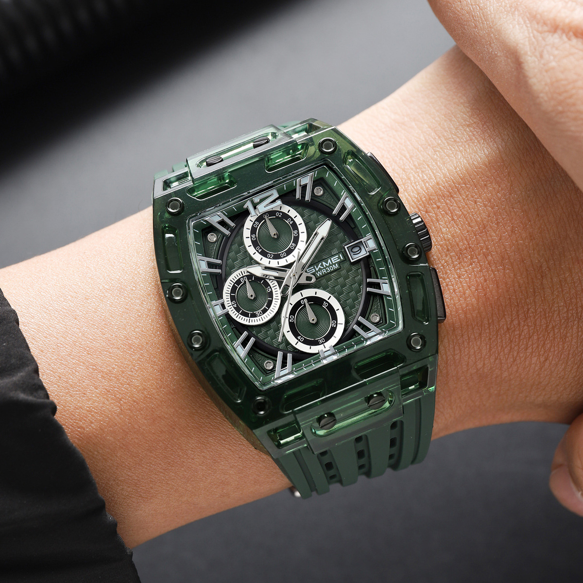 Momento de comercio exterior transfronterizo tres ojos seis agujas reloj multifuncional deportivo ocio reloj de cuarzo impermeable relojes de hombre al por mayor