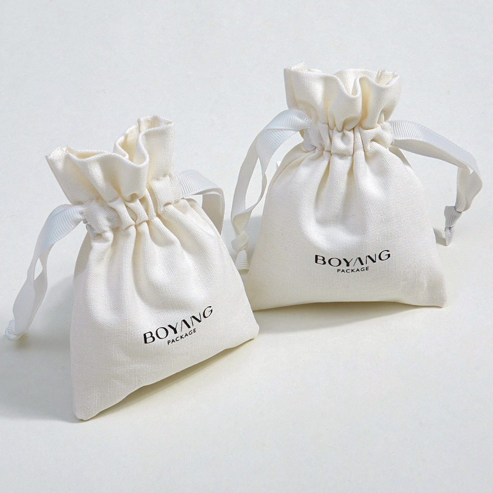 工厂定  制棉布束口袋棉麻袋棉布丝带袋子礼品包装袋加工可印logo