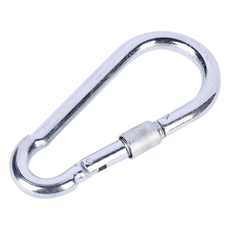 Производители на складе Железный пружинный крюк предохранительный крюк альпинистская Пряжка твердая страховая пружинная пряжка на складе оптом