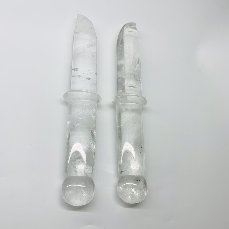 热销  源头天然白水晶匕首摆件家居办公装饰 图 6