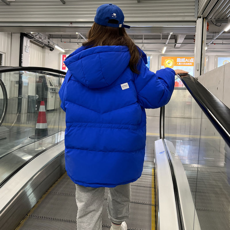 2025年新款羽绒服女中长款洋气宽松白鸭绒面包服反季外套冬默认项