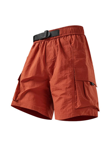 【Factory Wholesale】Men's Summer Ice Silk Thin Quick-Dry Five-Finger Casual Outerwear Sports Medium Pants