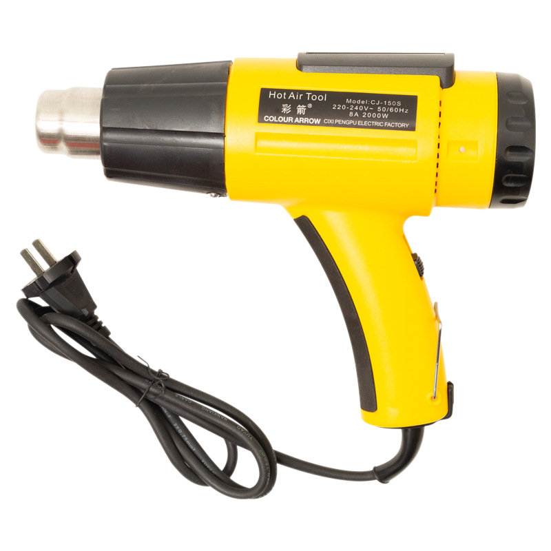 Pistola de aire caliente portátil de alta potencia de 2000W para termoencogimiento y secado industrial, monofásica de CA con temperatura ajustable, venta al por mayor.