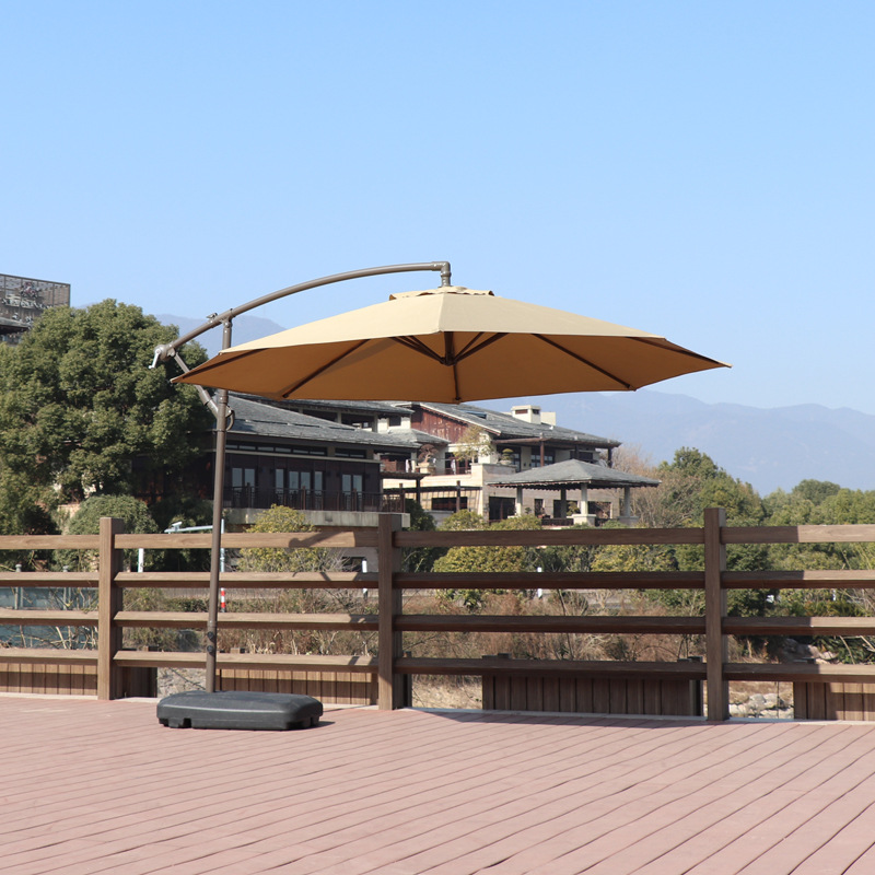 戶外遮陽傘庭院花園側邊鐵香蕉傘露台休閑傘商用廣告傘民宿酒店傘