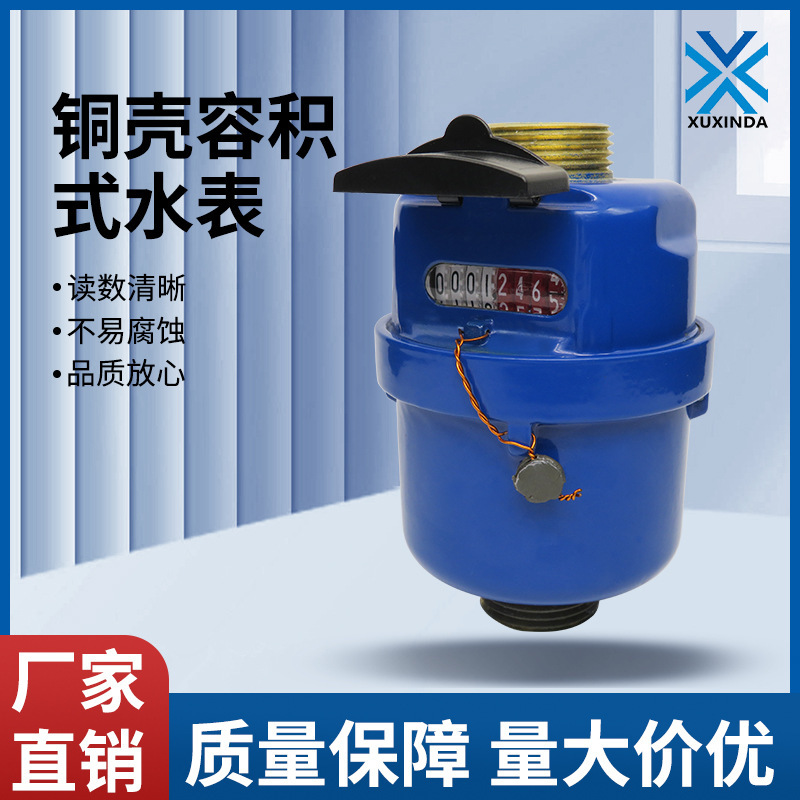 外贸容积式水表旋转活塞干式表盘饮用水家用测量仪表塑料黄铜水表