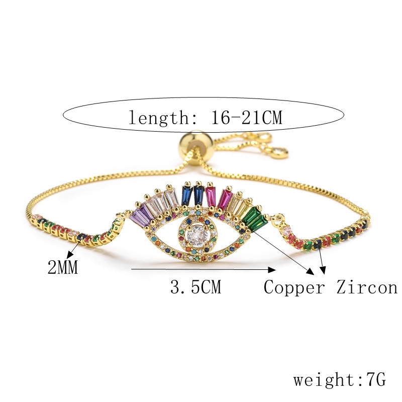 Fashion Eye Copper Bracelets Plating Zircon Copper Bracelets