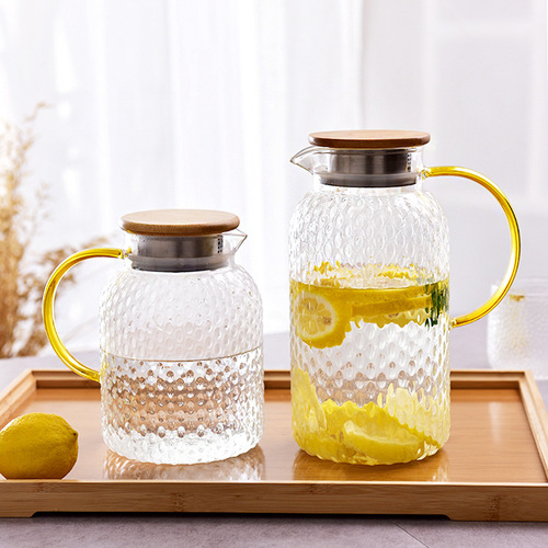 Cold kettle glass large capacity heated glass set wholesale cool white kettle household rice grain cold kettle