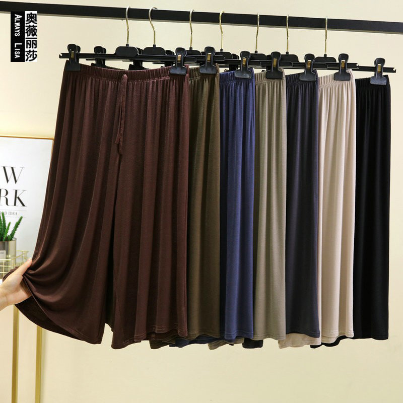 Modal Leggings for Women, Summer Thin Style, Can Be Worn Outside, Plus Size, Loose Drawstring Yoga Pants, High-Waisted, Slimming, Capri Pants