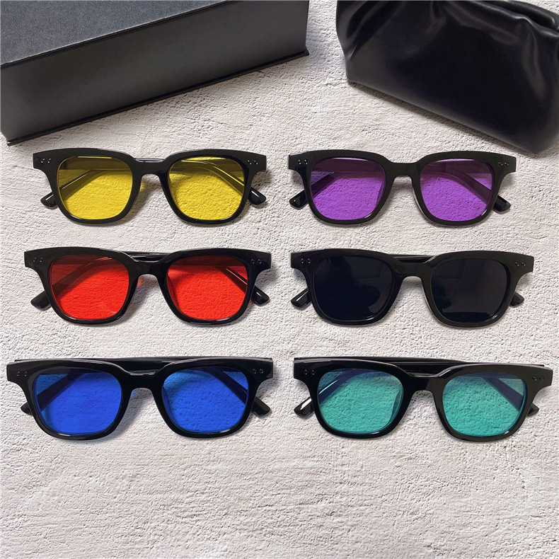 Solid Color Pattern Unisex Gender Fashion Solid Color PC UV400 Protection Square Full Frame Women's Sunglasses