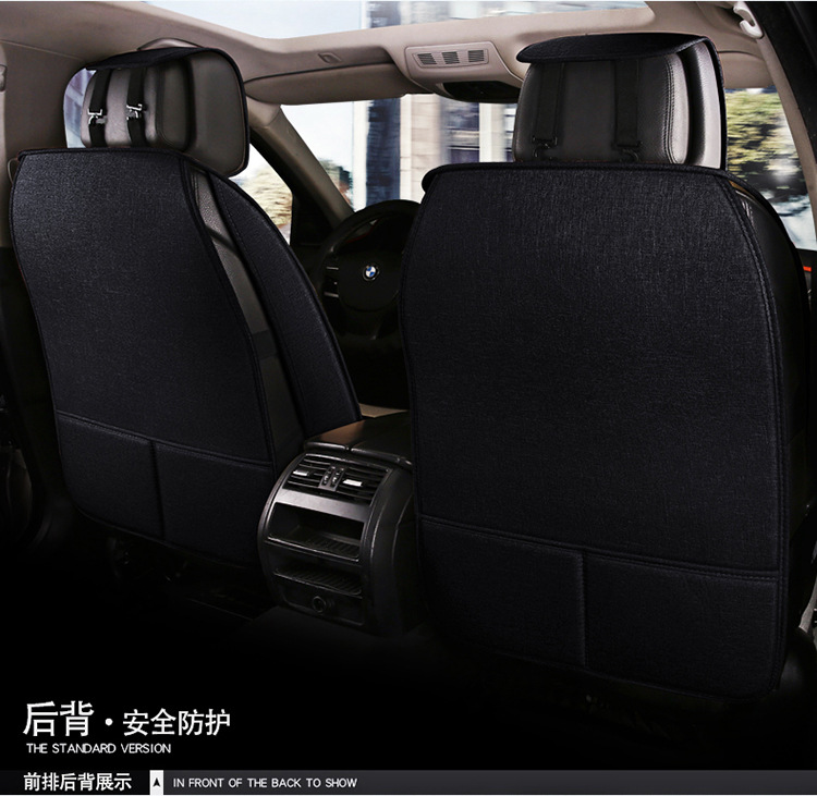 Five-Seater Car Seat Covers, Universal for All Seasons, Linen Seat Covers, Fabric Car Cushions, Fully Enclosed Car Seat Pads