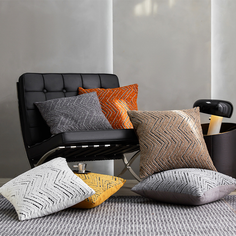 Factory chenille wave geometric pillowcase multi-species light luxury sofa cushion cushion one piece delivery 