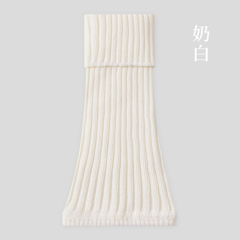 Calcetines de punto de lana de color puro, calcetines de pila, calcetines de pantorrilla japoneses, otoño e invierno, mangas de pierna jk, calcetines Haining simples y versátiles