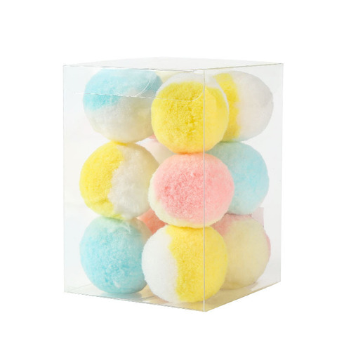 Cat toy ball, a self-stimulating and boredom-relieving tool, cat-friendly stick, bite-resistant silent ball, elastic small plush ball, teething cat supplies