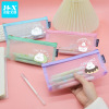 Transparent triangular pencil case for pencils for elementary school students, Korean style