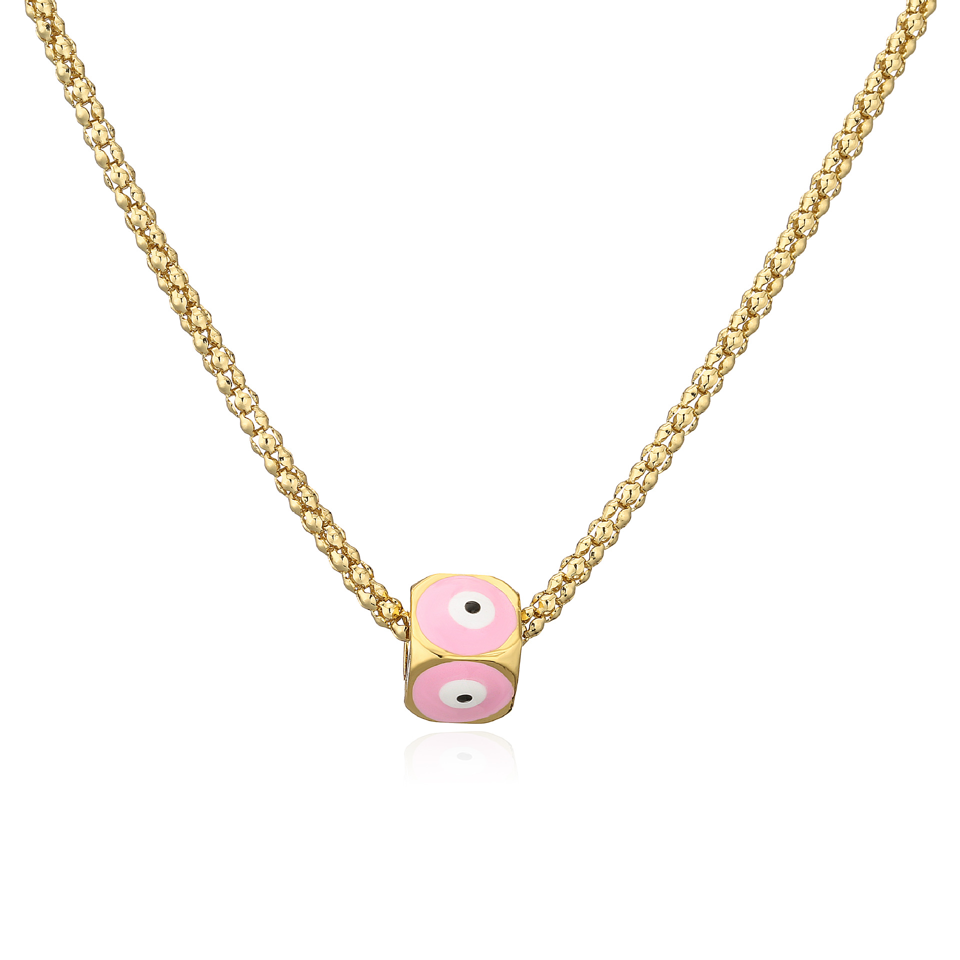 Fashion Devilu0027S Eye Copper Enamel Plating Pendant Necklace 1 Piece