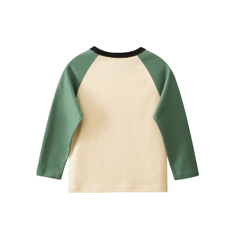 27kids ropa para niños transfronterizos camiseta de manga larga para niños 2024 otoño nuevo estilo camisa de fondo para niños ropa de bebé al por mayor