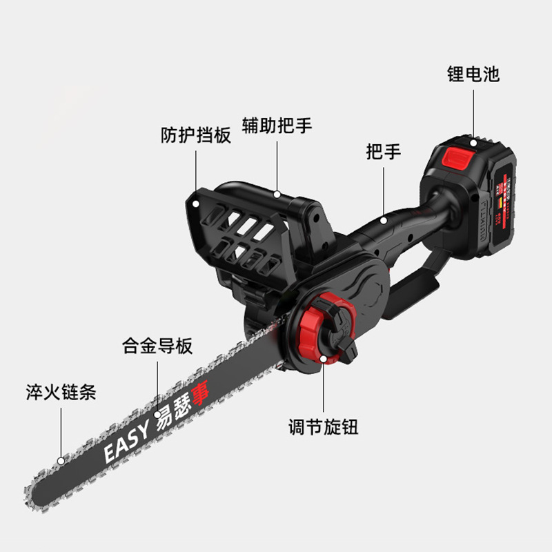 国境を越えた高速電気チェーンソー 12inch 小型ブラシレスハイパワー家庭用充電式リチウム電気のこぎりハンドヘルド伐採剪定鋸|undefined