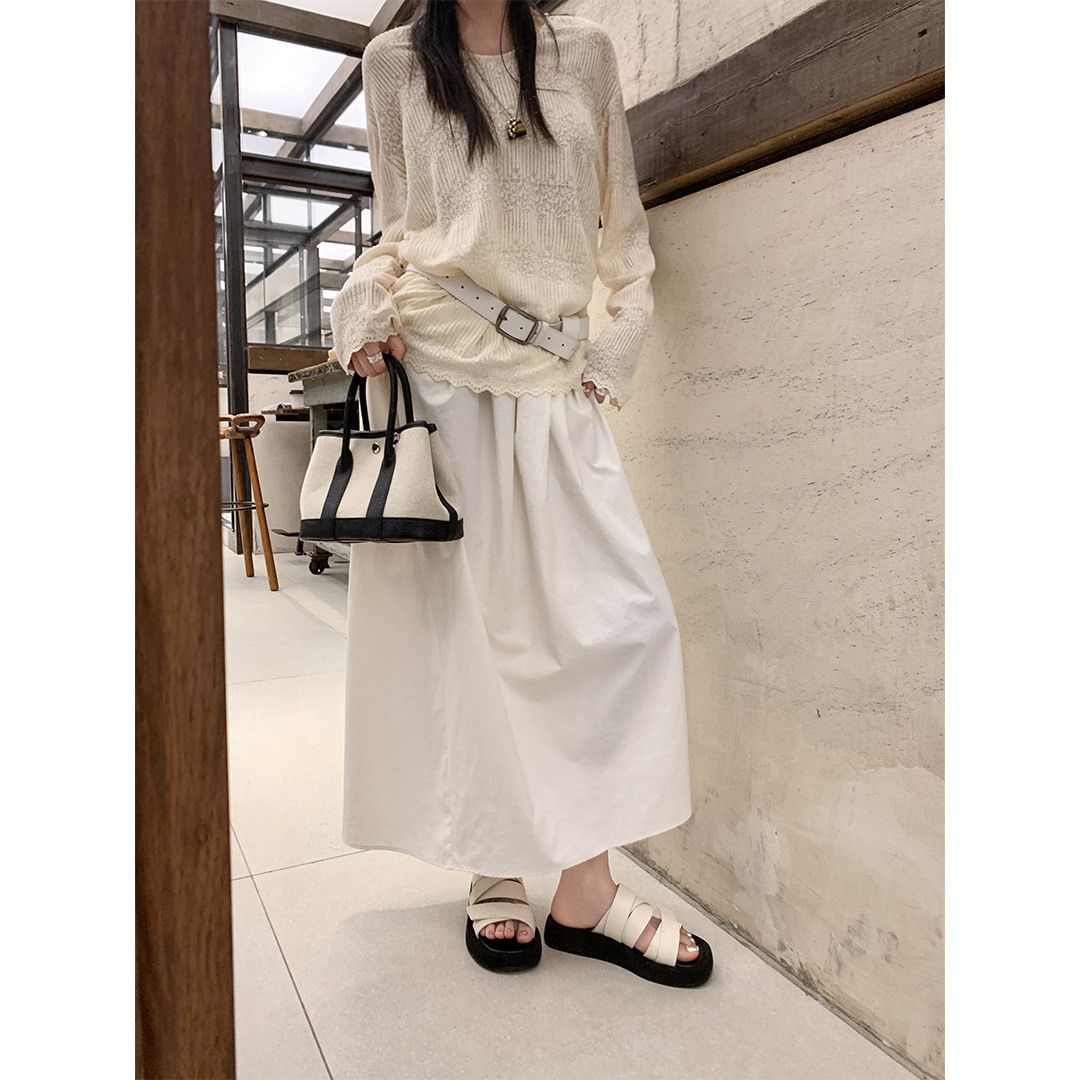 Versión de piel de oveja ~ Su Yinyin con punta cuadrada, suela gruesa, zapatillas de ocio de vacaciones en la playa, sandalias y zapatillas de verano para mujer