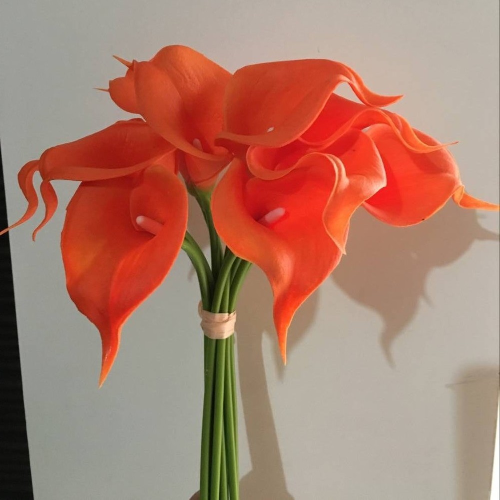 Flor artificial pu sentir Calla Lily Sala decoración del hogar diseño hogar a juego novia celebración flor