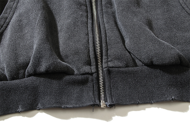 Kanye à la mode pur coton lavé vieux motif d'eau sweat à capuche et pull manteau_voghion.com