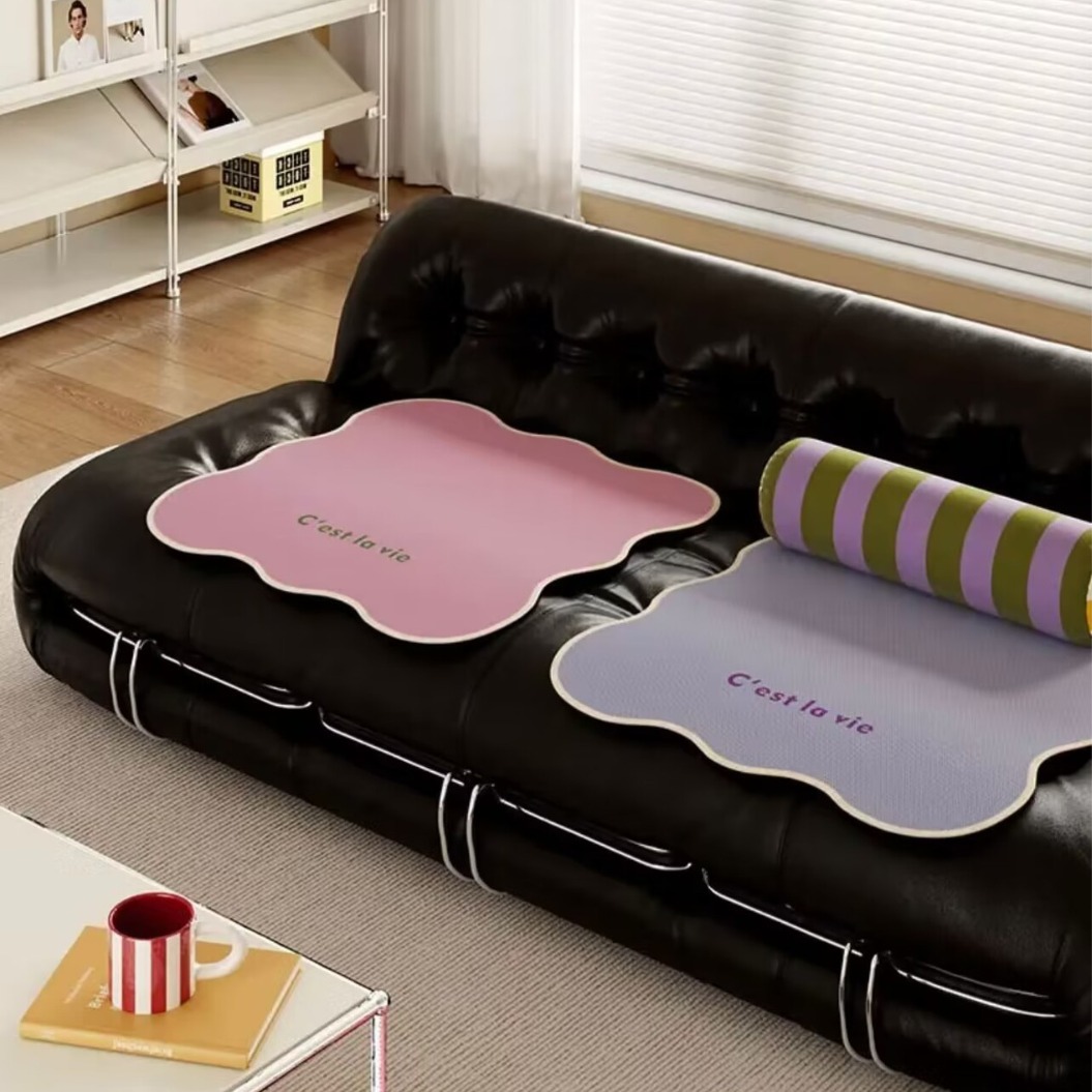 韩系纯色少女心冰丝椅垫简约风夏季凉感透气餐桌办公室教室坐垫