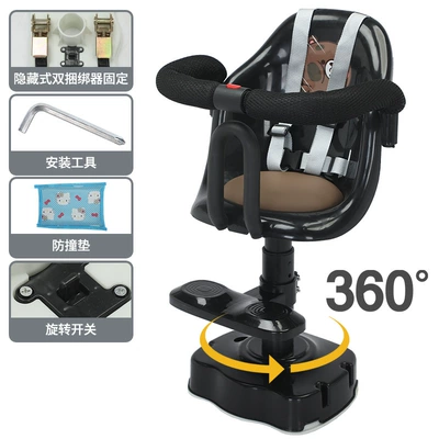 for Walking Around, Wholesale, Electric car child seat - black-no-6rotationshock-absorption