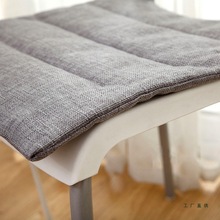 防滑夏季亚麻薄款坐垫办公室汽车沙发餐椅子垫学生宿舍座垫屁垫子