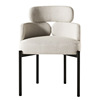High -bomb cotton light luxury fabric dining chair Modern minimalist home chair single chair single chair leisure negotiation chair makeup chair