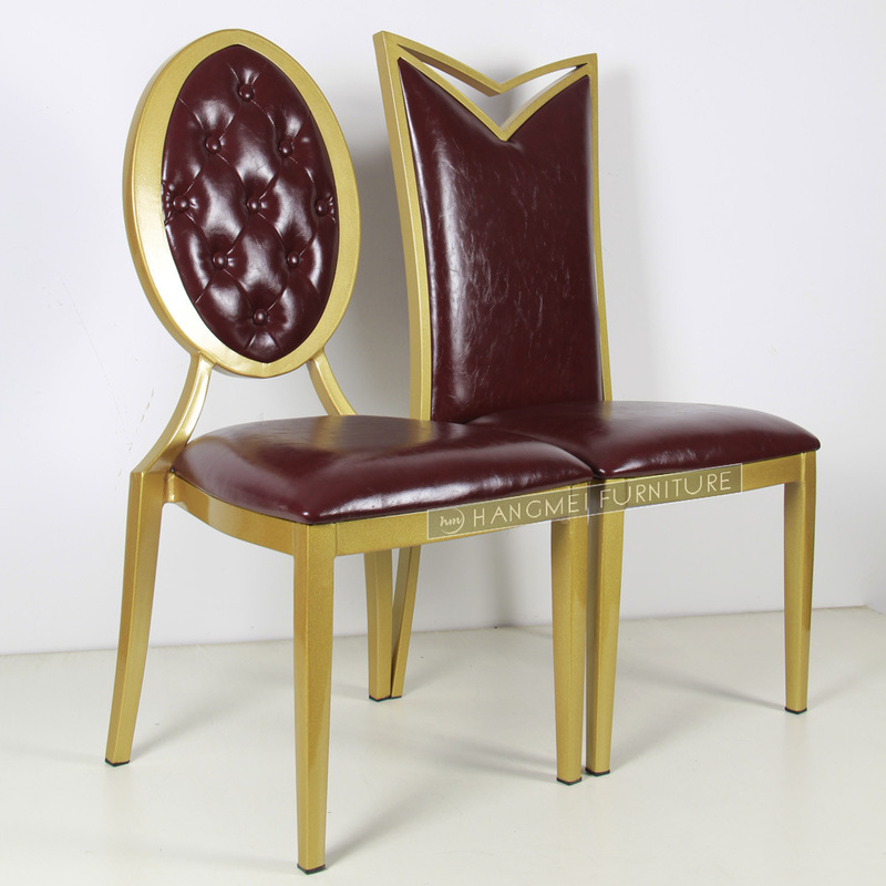 Cross-Border Export of European Metal Banquet Chairs, High-Quality Aluminum Alloy Dining Chairs, Hotel Restaurant Chairs, Full Color Range