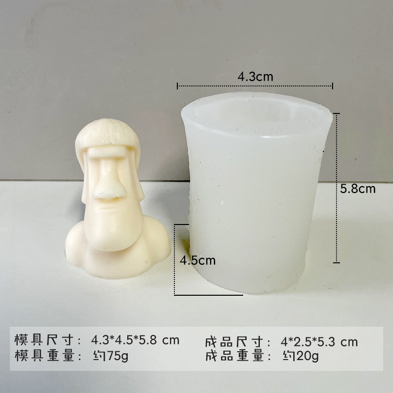 Nariz grande cabeza forma de la vela que hace el molde aromaterapia yeso chocolate epoxi silicona líquida