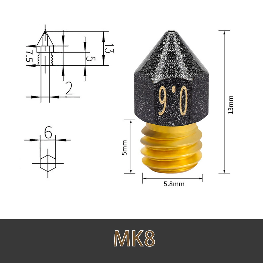 3D printer accessories, extruder, 1.75mm, E3
