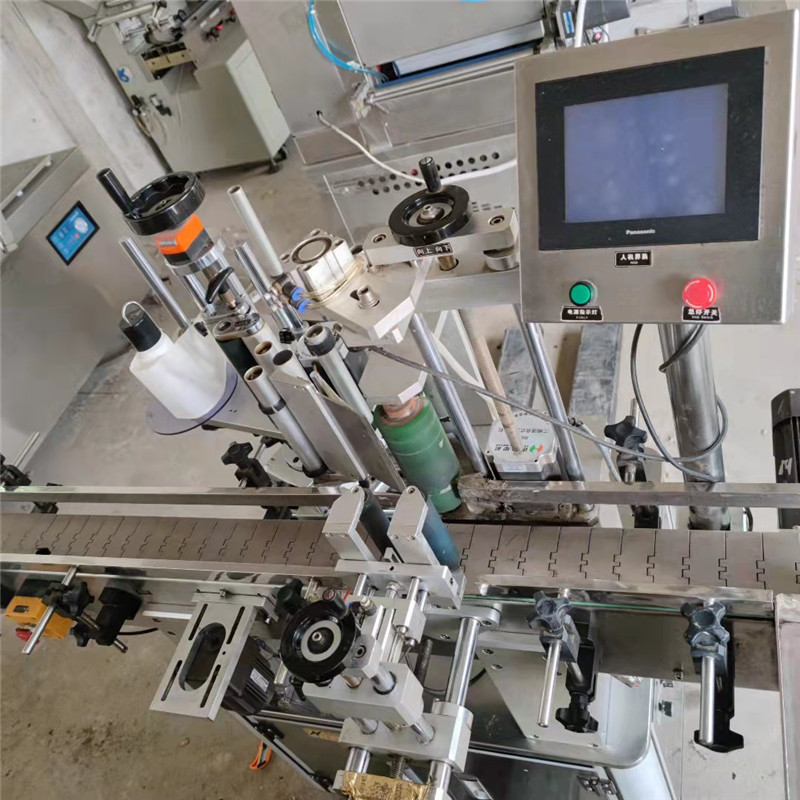 二手全自动平面贴标机 单双面立式贴标机 不干胶圆瓶口服液贴标机