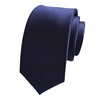 Colored tie, black classic suit, Korean style, 6cm