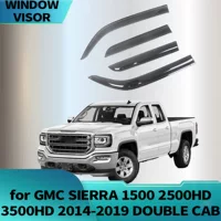 Подходит для GMC SIERRA 1500/2500HD/3500HD 14-19 DOUBLE дефлекторы боковых окон от дождя и солнца