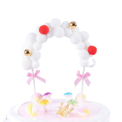 Manufacturer wholesale baking decoration supplies, hair ball arch dessert decoration inserts, birthday party cake decorations