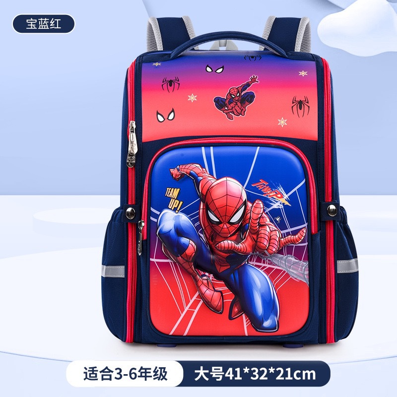 Nueva mochila escolar de dibujos animados para estudiantes de primaria, grado 1-3-6, reducción de carga de gran capacidad, mochila espacial para niños y niñas 5