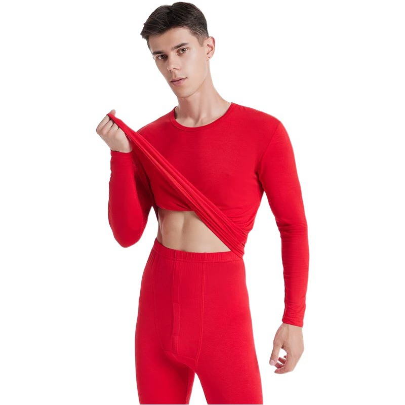 Мужская осенняя одежда из модала, тонкое термобелье, цельная верхняя Базовая рубашка