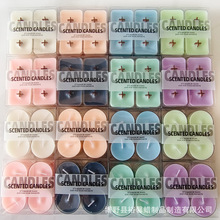 气氛布置用品香薰蜡烛茶蜡透明塑胶壳蜡烛杯多种尺寸颜色香味可选