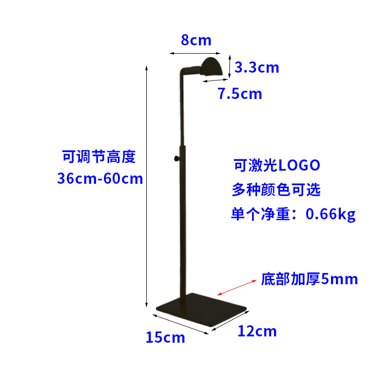 Головка D, матовая, черная, титановая основа, утолщенная