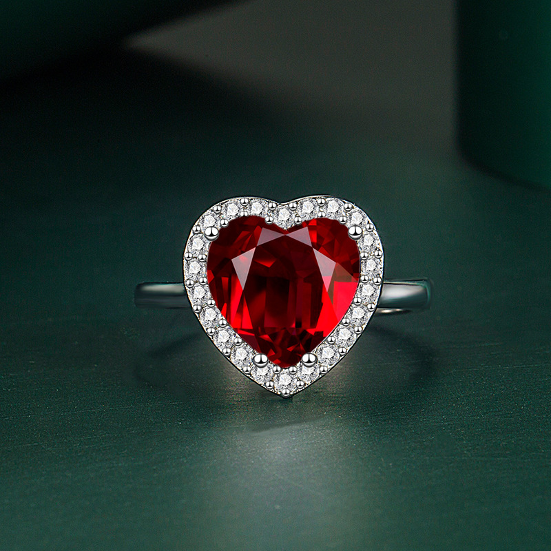 Estilo Sin Forma De Corazón Cobre Enchapado Circón Anillo Abierto 1 Pieza display picture 8