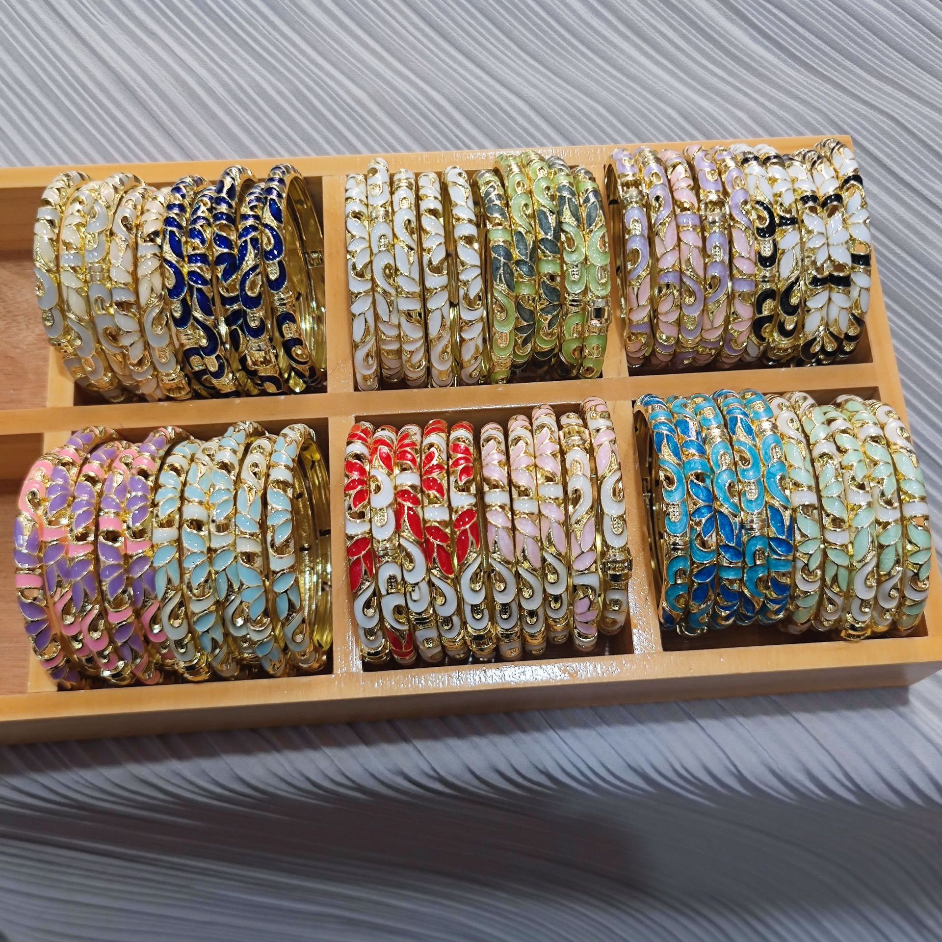 0.6 Fine Lotus Cloisonné Bracelet Enamel Bracelet Cloisonné Tourist Attraction New Style Bracelet Cloisonné