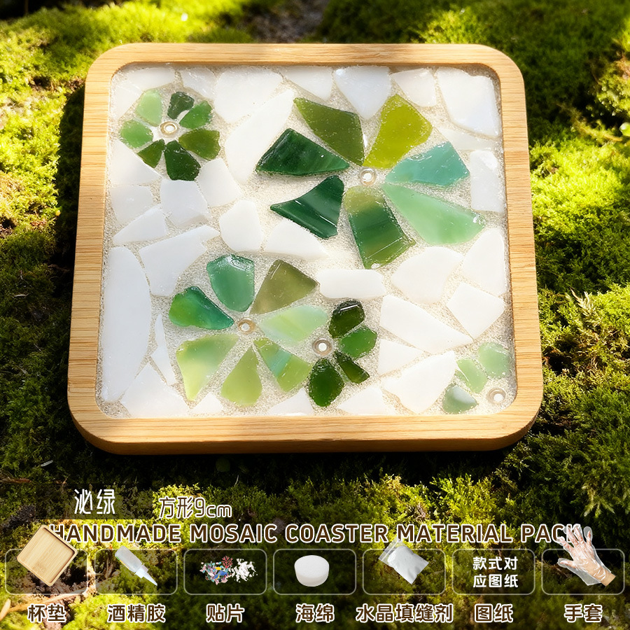 Nuevo producto bricolaje hecho a mano posavasos paquete de material mosaico padre-hijo creativo jardín de infantes pequeño regalo al por mayor juguetes educativos image 22
