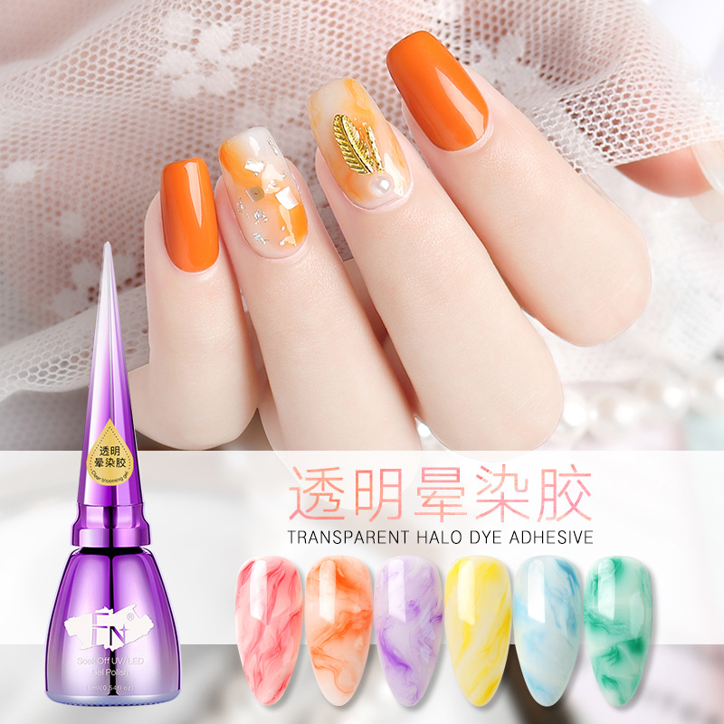 universal transparent marble amber set for manicure