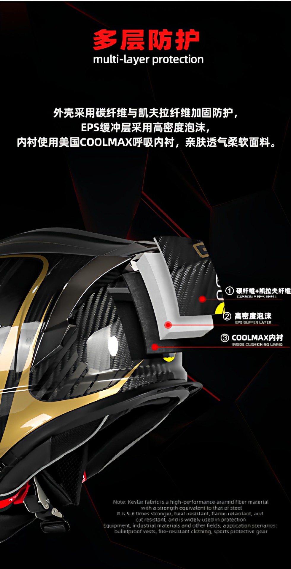 Hot-Selling New Carbon Fiber Helmet Kailaf Ghost Face Helmet Motorcycle Full-Face Helmet Wholesale 3C Certification Dot