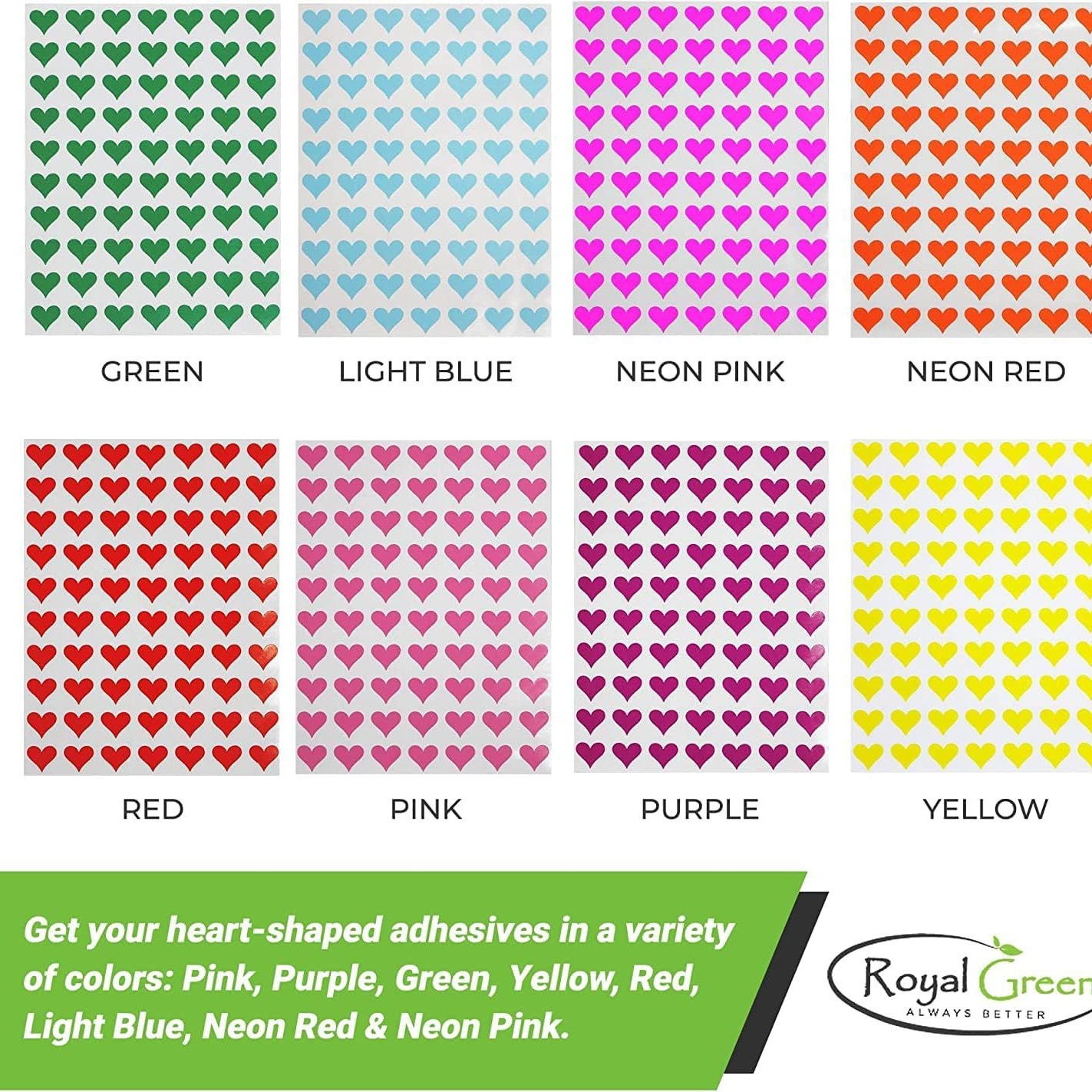 跨境 彩色爱心型贴纸信封节日DlY装饰心形礼品包装标签贴纸