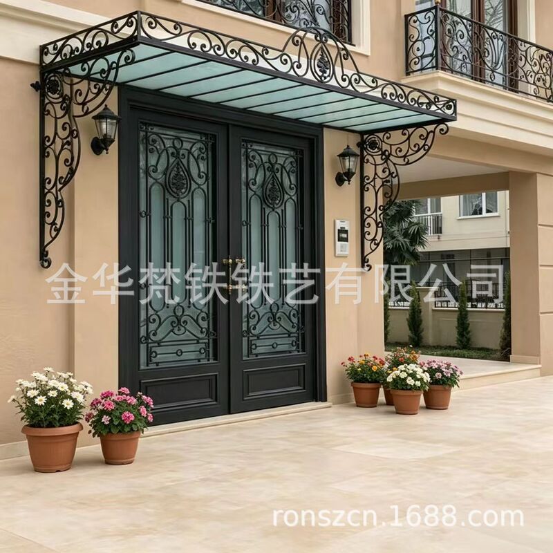 Wrought Iron Gate Manufacturer European-Style French Retro Modern Design Wrought Iron Entrance Door Courtyard Garden Entrance Door Wrought Iron Gate Manufacturer European-Style French Retro Modern Design Wrought Iron Entrance Door Courtyard Garden Entrance Door