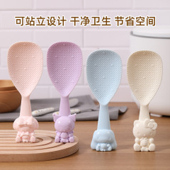 卡通可爱美乐蒂库洛米可站立不沾不倒翁塑料吃饭勺子不沾米饭勺
