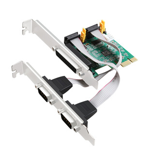 PCIe1X to 2 strings 1 parallel port with power supply