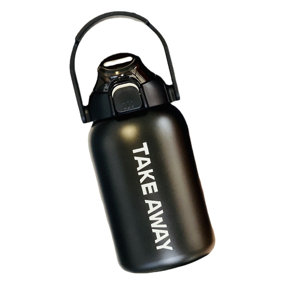 850ml nueva gran capacidad taza de vacío portátil tapa elástica olla portátil con paja taza de vacío al aire libre taza transfronteriza