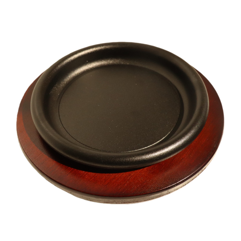 Bandeja de horno de hierro fundido placa de madera de alta calidad engrosada carne de res frita plato de comida occidental fabricante mayorista de placa de hierro placa de hierro comercial image 4